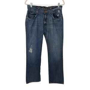 Chip and Pepper Ike Nifus Distressed Denim Jeans Size 33 Mid Rise Blue Cotton